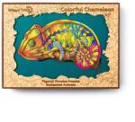 Wood Trick Színes fa puzzle - kaméleon