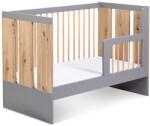 Little Sky Pauline with Safety Rail 120x60 Graphite Oak kiságy
