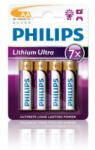 Philips Lítium 1.5V AA Ceruza elem Lithium Ultra 4db (FR6LB4A/10) (FR6LB4A/10)