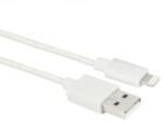 ACT USB-A - Lightning szövet borítású adat- és töltőkábel 1m fehér (AC3092)