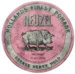 REUZEL Styling Pink Pomade Grease Heavy Hold hajpomádé közepes rögzítéssel és fényességgel férfiaknak 340 g