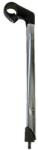 Csepel 22, 2 mm ékes extra magas (300 mm) kormányszár (stucni) 25, 4 x 40 mm, alu-acél, fekete-ezüst