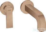 Hansgrohe AXOR CITTERIO falsík alatti mosdó csaptelep 22 cm-es kifolyóval, nem zárható leeresztővel, szálcsiszolt vörös arany hatású 39121310 (39121310)