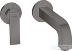 Hansgrohe AXOR CITTERIO falsík alatti mosdó csaptelep 22 cm-es kifolyóval, nem zárható leeresztővel, szálcsiszolt fekete króm 39121340 (39121340)