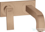 Hansgrohe AXOR CITTERIO falsík alatti mosdó csaptelep 22 cm-es kifolyóval, nem zárható leeresztővel, szálcsiszolt vörös arany hatású 39119310 (39119310)