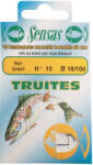 SENSAS Trout Strong Kék 60cm 0, 16mm 12 Monofil Előkötött Horog 10db (54945)