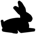 CreArt Formalyukasztó Dekorgumihoz 25 mm Fekvő Nyúl Minta (HCP-010-054)