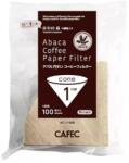 CAFEC ABACA Cone-Shaped Filter Paper 1 Cup - Brown