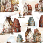 Takoy Dupla géz prémium bambusz pamuttal mesebeli város