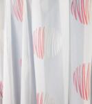 Látvány Textil Kft Fehér voila kész függöny Piros drapp gömbös minta 150x170cm (00042)