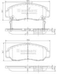 NIPPARTS set placute frana, frana disc NIPPARTS J3604051 (J3604051)