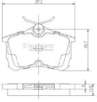 NIPPARTS set placute frana, frana disc NIPPARTS J3614015 (J3614015)