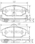 NIPPARTS set placute frana, frana disc NIPPARTS J3600523 (J3600523)