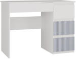 Nidilio MIX Mijas ARTEO Íróasztal - Jobb Oldali Tárolókkal, 98 x 76 x 51 cm, Fehér-Kék