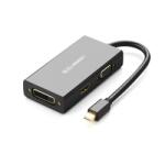UGREEN 20418 Adapter Mini Displayport To HDMI/VGA/DVI Md114 - Fekete