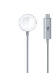 iSTYLE Mágneses Gyorstöltő Apple Watch Okosórához USB-C Kábellel - 1.2 m, Silver