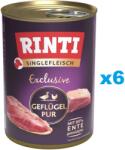RINTI Singlefleisch Exclusive Poultry Pure 6x400 g cu pasare, pentru caine