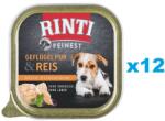 RINTI Feinest Poultry Pure&Rice pasare si orez 12x150 g mancare umeda pentru caini
