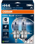 OSRAM Cool Blue Boost H4 halogén izzó off-road használatra, 5500 K hiper fehér fény, LED-es megjelenés, P43t foglalat, nagy fényáram, 62193CBB-2HB, 2 darab/csomag (62193CBB-2HB)
