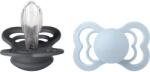 BIBS Supreme Silicone Size 2: 6+ months cumi Iron / BabyBlue 2 db