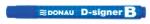 DONAU Táblamarker, 2-4 mm, kúpos, DONAU "D-signer B", kék 7372001-10PL (7372001-10PL)