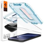 Spigen EZ FIT képernyővédő üveg 2db (2.5D, tokbarát, ultravékony, 0.2mm, 9H + segédkeret) ÁTLÁTSZÓ AGL01801 (AGL01801)