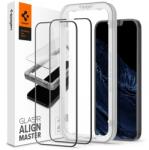 Spigen ALM FC képernyővédő üveg 2db (2.5D, extra karcálló, 9H, ultravékony, színkiemelés) FEKETE AGL03377 (AGL03377)