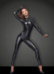 Noir Handmade F162 Powerwetlook Overall with Leash and Two-way Zipper XL