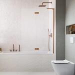 Radaway Paravan pentru cada de baie, cupru periat, Radaway Essenza 8 SL Brushed Copper PND II 10500120-93-01L (10500120-93-01L)