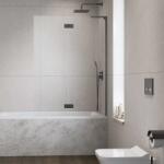 Radaway Paravan pentru cada de baie, GunMetal periat, Radaway Essenza 8 SL Brushed GunMetal PND II 10500140-92-01L (10500140-92-01L)