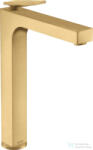 Hansgrohe AXOR CITTERIO 280 magasított mosdó csaptelep leeresztő nélkül, rombuszmetszéses fogantyúval, szálcsiszolt arany hatású 39151250 (39151250)