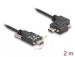 Delock Cablu cu suruburi USB 2.0 type C drept/unghi stanga/dreapta T-T 60W 2m, Delock 80957 (80957)