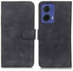 KHAZNEH RETRO Husă rabatabilă pentru Motorola Moto G85 5G neagră