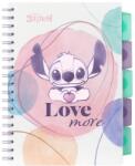  Peter Pen Spirálfüzet regiszteres, B5 100 lapos, Disney fashion STITCH (74975)
