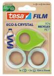 tesa Ragasztószalag, adagolóval, kézi, 2 db TESA "Eco&Crystal" 19 mm x 10 m, átlátszó (TE59038) - iroda24