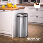 Jurhan DEUS érzékelős szemetes, 58 liter, ezüst Jurhan