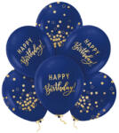 PartyPal Lufi, Happy Birthday, kék, 6 db/cs