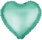 PartyPal Fólia lufi, 18"/45cm, szív, matt zöld