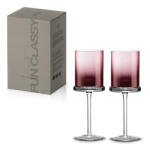 Pozzi Milano Borospohár színes üvegből, 270ml, 2 db-os szett, Purple (PM0242PURP)