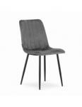 Scaun Bucatarie Si Dining LAVA Catifea Gri x4Buc
