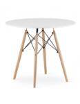  Masa Bucatarie Si Dining TODI Alb/Stejar Fi90 cm