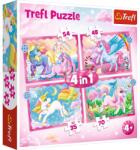 Trefl - Puzzle 4in1 Unicorn and magic - 1 - 39 piese