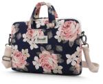 Canvaslife Geanta Transport Laptop, Canvas 89125, 13-14 inch Model Floral, Navy Rose (89125-CANVAS) Geanta, rucsac laptop