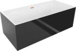 Mexen Nita cadă de sine stătătoare 170 x 80 cm, albă/neagră, preaplin cupru periat - 52091708075-65 (52091708075-65)
