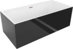 Mexen Nita cadă freestanding 170 x 80 cm, albă/neagră, preaplin aur roz - 52091708075-60 (52091708075-60)