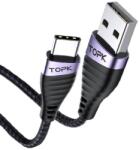 TOPK Cablu de Date TopK AN15, USB la USB Type-C, 60W, Negru, 1/2 m (A15800310)