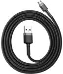 Cablu Date Si Incarcare USB la Micro, Baseus, Negru + Silver, Ultrarezistent, 0.5/1/2 m (CAMKLF-BG1)