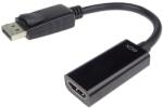 Basekit Adaptor DisplayPort 1.2a (T) la HDMI 2.0 (M), Basekit, Suport 3D, Negru (BK-KPORTAD11)