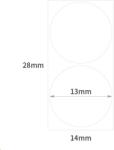 NIIMBOT címkék R A2A08061801, 14x28mm 220db WhiteRound B a D11 és D110 esetében (A2A08061801)