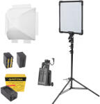 Godox "Influenszer" Mobil Szett - FH50Bi BiColor LED Lámpa (softbox, 2m állvány, akkuk)